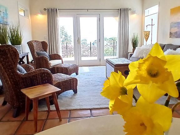 Living area with ocean view