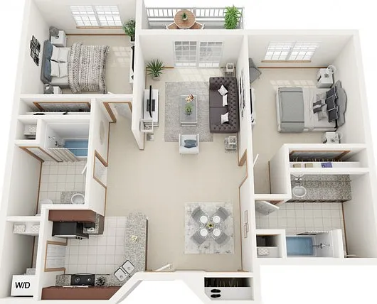 Floor Plan B | Riverwood Apartments | Apartments in Kenosha, WI Floor Plan B | Riverwood Apartments | Apartments in Kenosha, WI