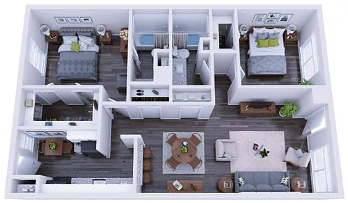 Floor plan A1 | 1 Bed | 1 Bath | Premium