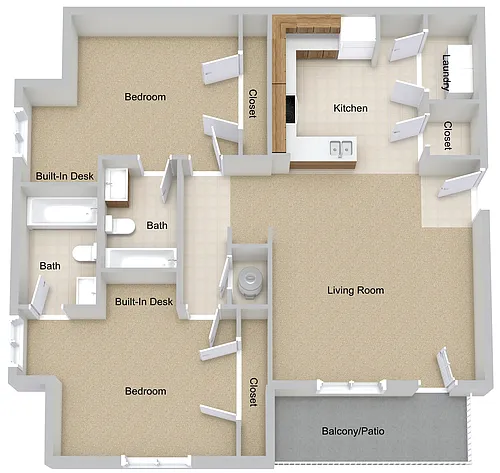 Floor plan Two Bedroom