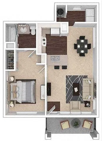 Floor plan 1X1 A1