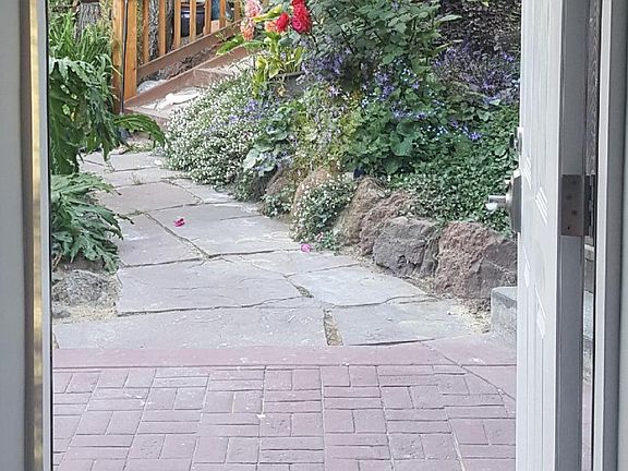 looking out the front door