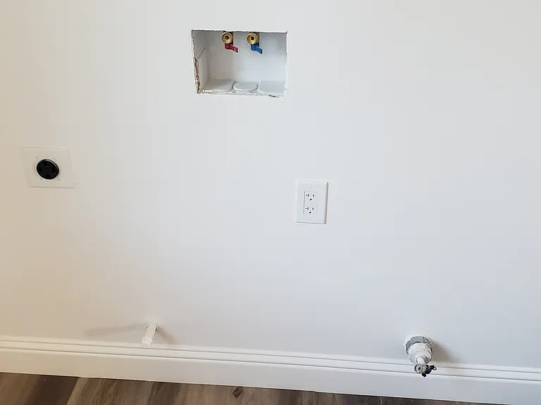 Washer/dryer hook-ups. This area will accommodate electric and or gas appliances.