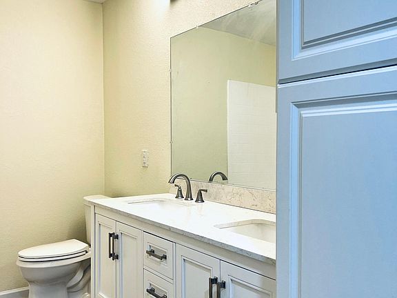 Double sink vanity with marble top