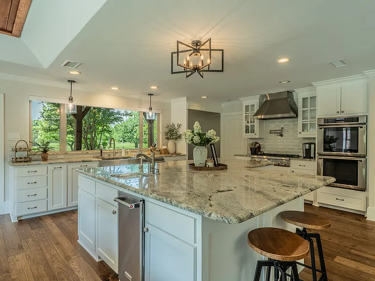 Gourmet Chef's Kitchen with Large Island, Granite Tops & Open Flow
