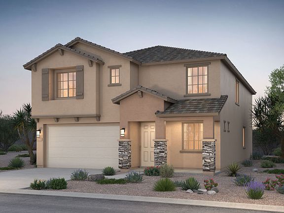 The Firwood B exterior elevation designed with beautiful stone accents.