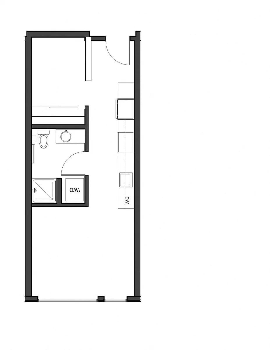 Floor plan Open 1 Bed 1 Bath 03