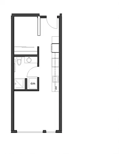 Floor plan Open 1 Bed 1 Bath 03