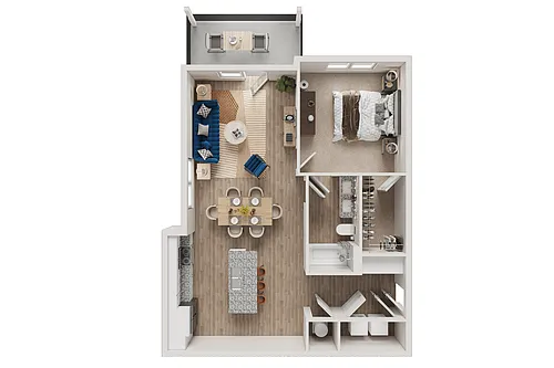 Floor plan One Bedroom