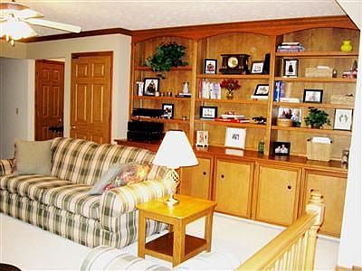 Custom built cabinetry in family room