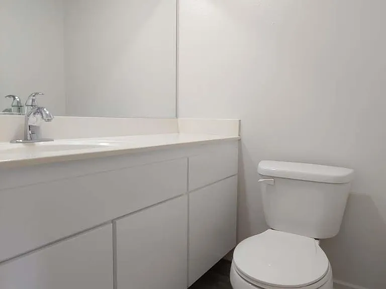 Guest bathroom near living room