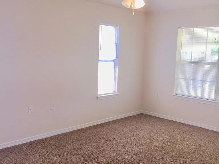 Master bedroom with high ceilings