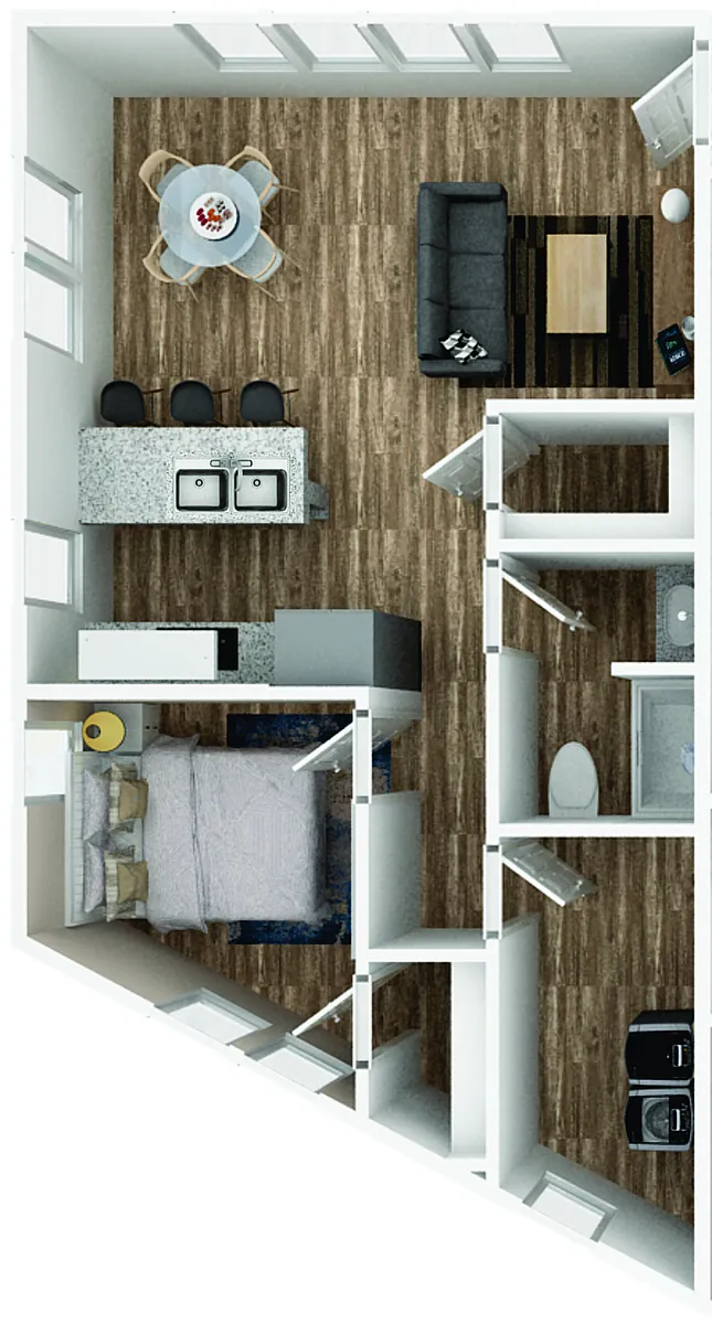Floor plan 1-Bedroom / 1-Bath