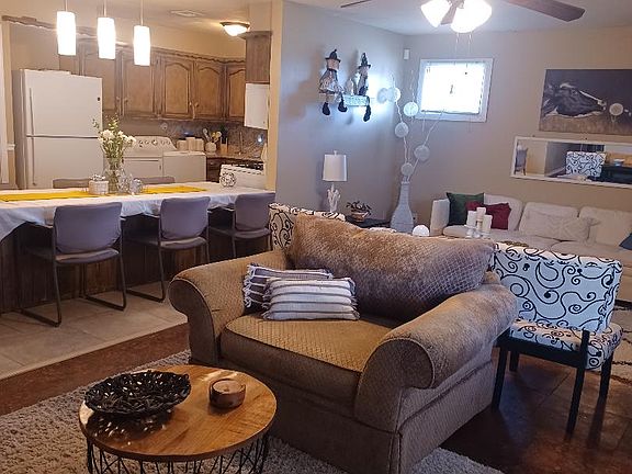 View of Kitchen from front door