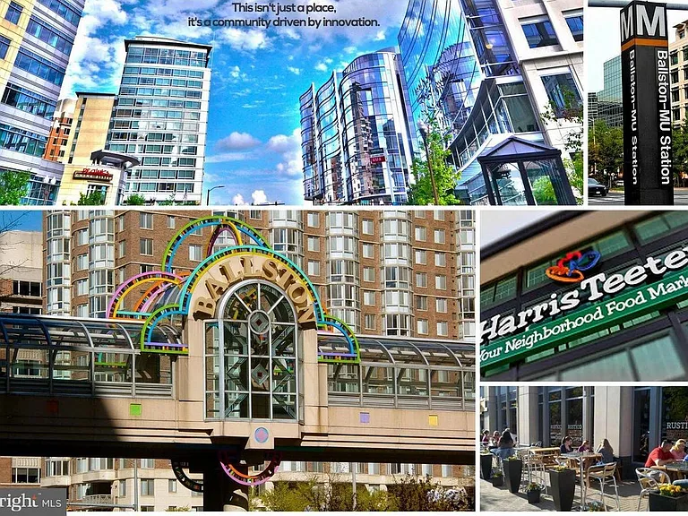 Tucked into a quiet haven with the vibrant street-life of Ballston just a stroll away. Walk to metro, BC mall, restaurants, shops, library, & parks!