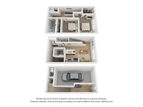 Floor plan 2 Bedroom 1.5 Bathroom