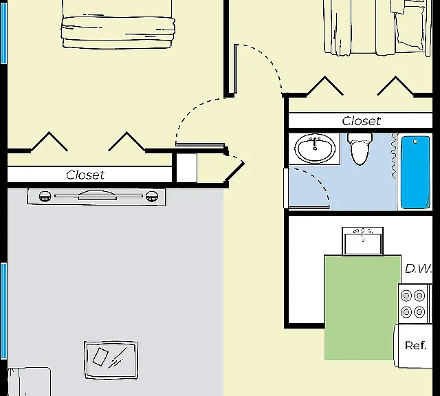 2 Bedroom 2 Bedroom