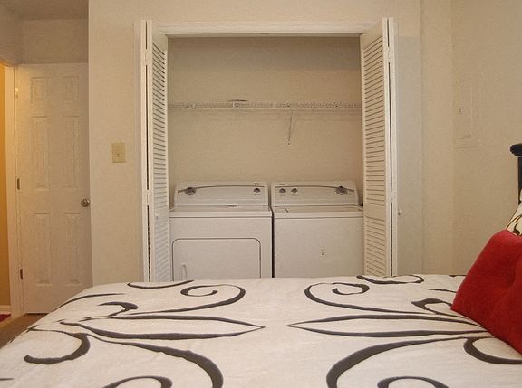 Washer and dryer included in each apartment.