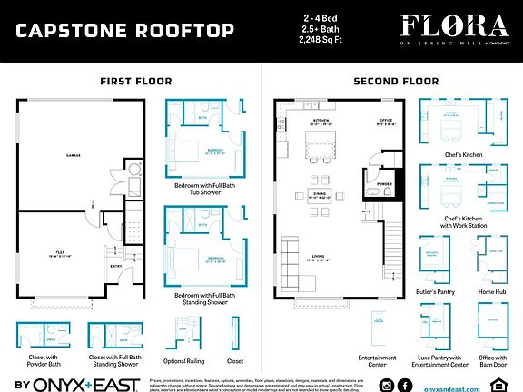 First and Second Floor Plan with Options