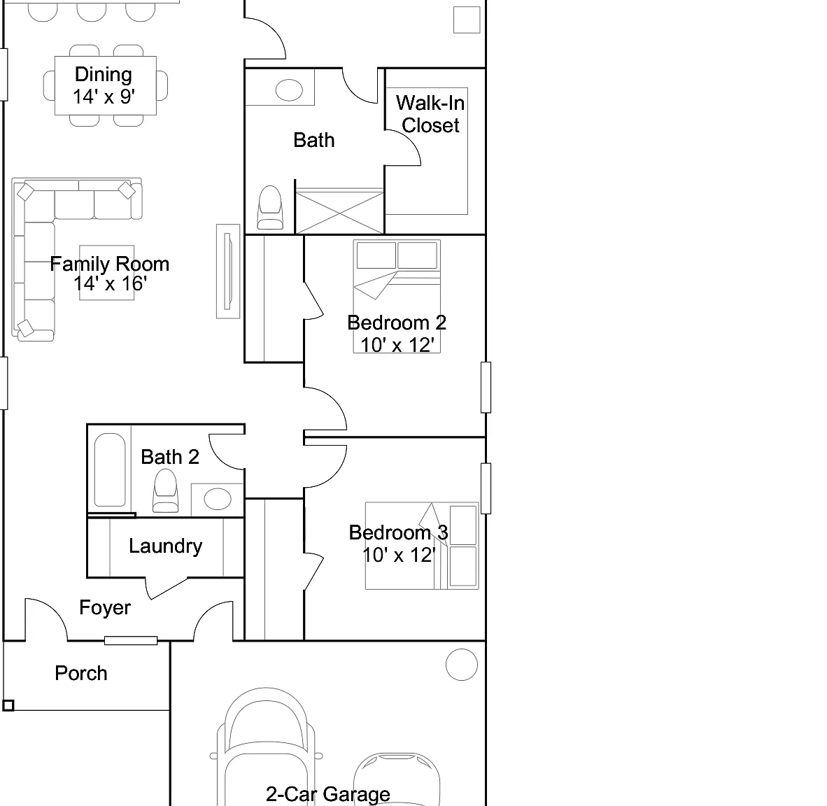 3 bed, 2.0 bath, 1411 sqft, $1,410 — Photo 2