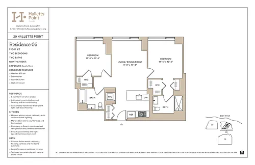 Floor plan 2 Bedroom / 2 Bathroom