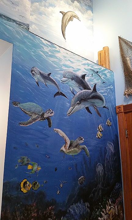 Hand painted mural
