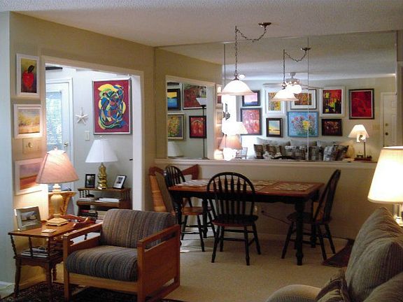 Open Dining to Sunroom View.
