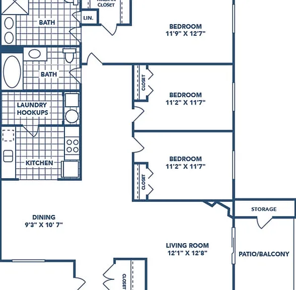 3 Bedroom | 2 Bath | 1392 SF 3 Bedroom | 2 Bath | 1392 SF