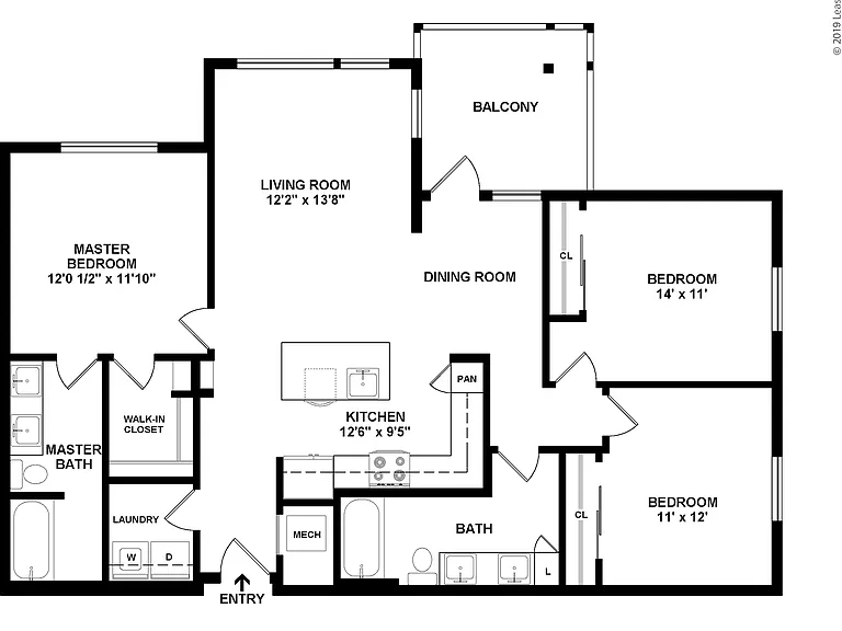 The EXQUISITE | THREE BEDROOM, TWO BATH, 1394 TOTAL SF WITH BALCONY/PATIO The EXQUISITE | THREE BEDROOM, TWO BATH, 1394 TOTAL SF WITH BALCONY/PATIO
