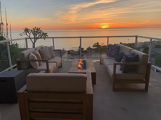 Sunset over Catalina main level deck