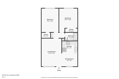 Floor plan 2BD1BA
