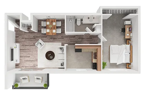 Floor plan 1 Bedroom