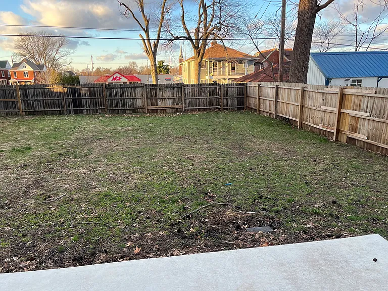 Fenced back yard