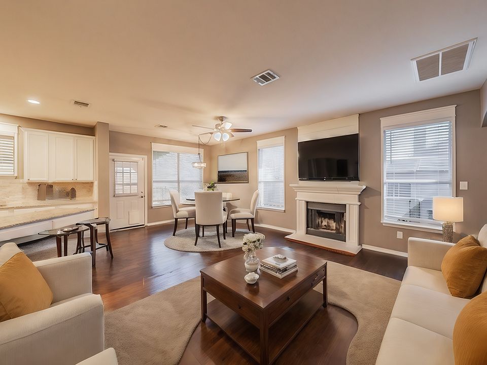 Open Concept Living Room with Kitchen