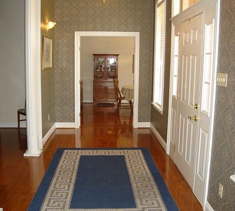 Foyer looking into dining room