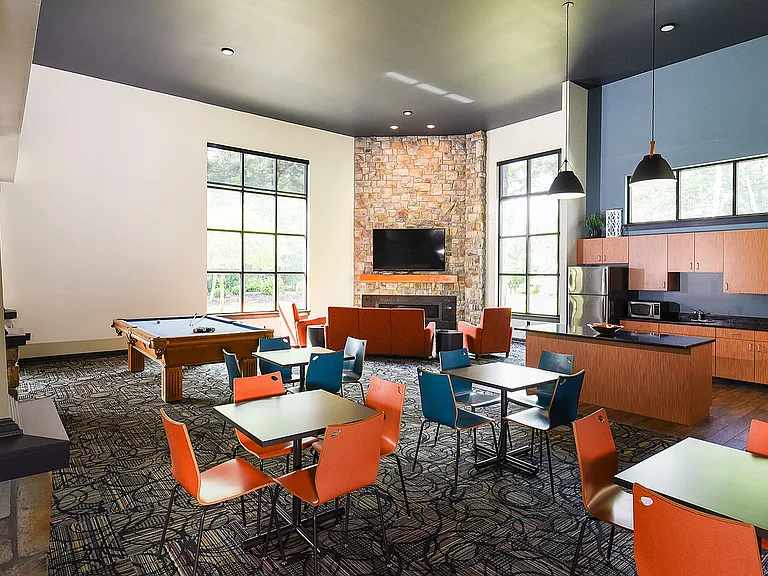 Resident lounge with game room