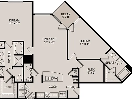 Floor plan C4 2-2.5 Study