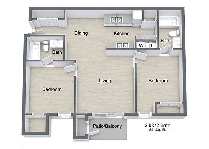 Floor plan Two Bedroom