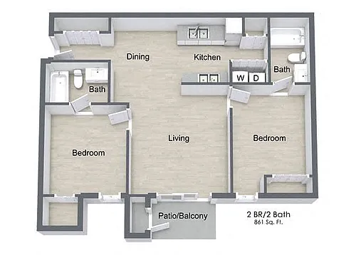 Floor plan Two Bedroom