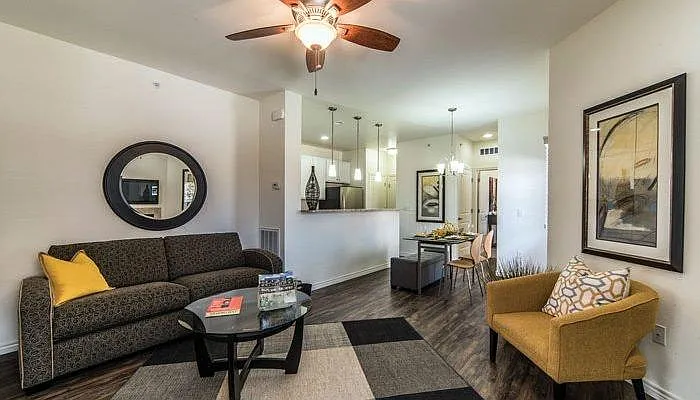 Living room, dining room, and kitchen have Shaw LPV flooring