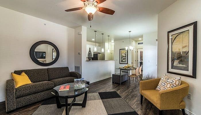 Living room, dining room, and kitchen have Shaw LPV flooring
