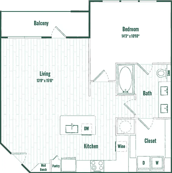 A4 | 1 bed 1 bath | 840 sq ft A4 | 1 bed 1 bath | 840 sq ft