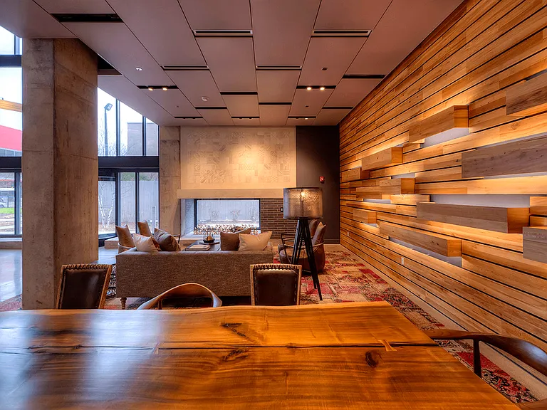 Lobby lounge with dining table