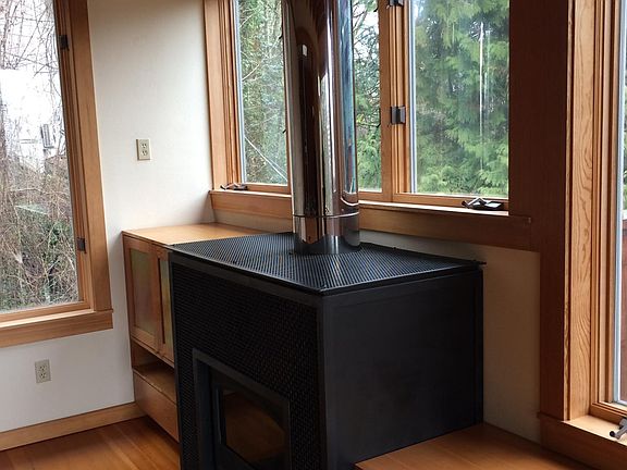 Wood burning stove may be converted to gas logs