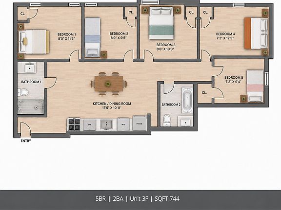 2nd image of 350 Manhattan Ave #3J