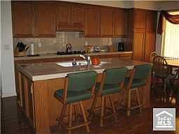 Spacious kitchen with island