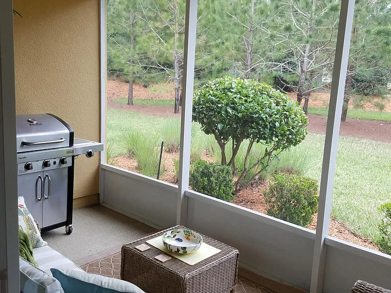Large lanai and private yard