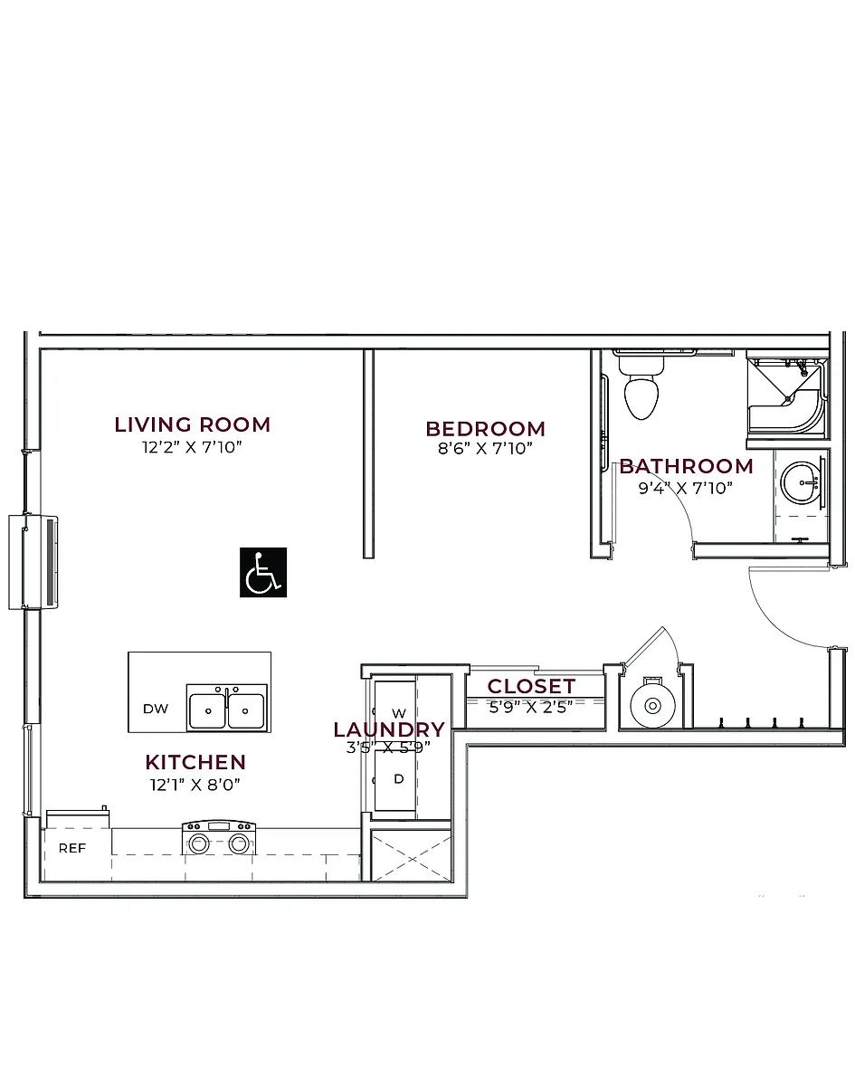 Floor plan The Isle- ADA