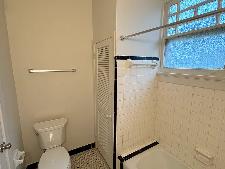 Bathroom with linen closet
