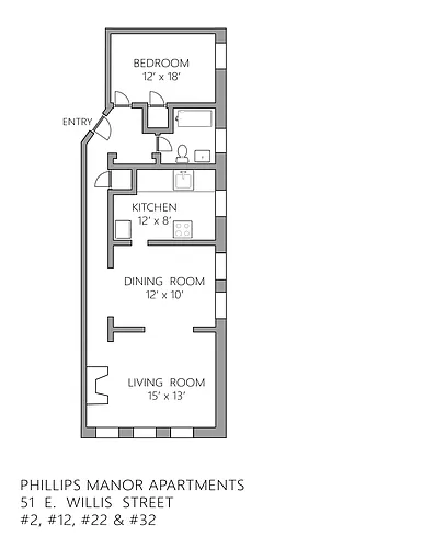 Floor plan 1x1 DN